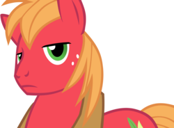 Size: 4000x2950 | Tagged: safe, artist:frownfactory, big macintosh, earth pony, pony, g4, honest apple, male, simple background, solo, stallion, transparent background, vector