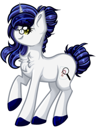 Size: 787x1050 | Tagged: safe, artist:sketchyhowl, oc, oc only, oc:quill paw, earth pony, pony, unicorn, chest fluff, female, glasses, mare, simple background, solo, transparent background
