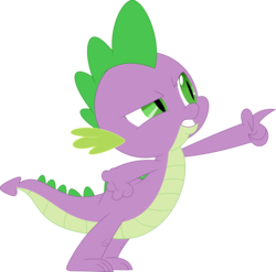 Size: 3576x3527 | Tagged: safe, artist:porygon2z, spike, dragon, g4, owl's well that ends well, high res, male, simple background, solo, transparent background, vector