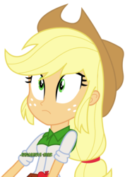 Size: 1600x2263 | Tagged: safe, artist:jucamovi1992, applejack, equestria girls, g4, expressions, female, simple background, solo, transparent background, vector, watermark