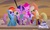 Size: 1021x605 | Tagged: safe, screencap, applejack, fluttershy, pinkie pie, rainbow dash, rarity, spike, twilight sparkle, alicorn, dragon, earth pony, pegasus, pony, g4, my little pony: the movie, cropped, female, mane seven, mane six, mare, twilight sparkle (alicorn)