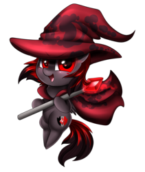 Size: 2247x2663 | Tagged: safe, artist:pridark, oc, oc only, pony, cape, chibi, clothes, commission, cute, hat, high res, looking at you, open mouth, scepter, simple background, smiling, solo, transparent background