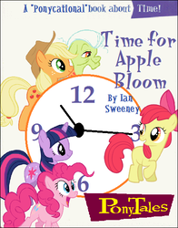 Size: 448x572 | Tagged: safe, artist:ian sweeney, edit, apple bloom, applejack, granny smith, pinkie pie, twilight sparkle, earth pony, pony, unicorn, g4, book, female, filly, looking back, parody, unicorn twilight, veggietales