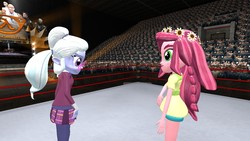 Size: 1280x720 | Tagged: artist needed, safe, gloriosa daisy, sugarcoat, equestria girls, g4, 3d, gmod, wrestling ring