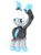 Size: 2048x2732 | Tagged: safe, artist:prismaticstars, oc, oc only, oc:silver stream, earth pony, pony, bunny ears, clothes, costume, dangerous mission outfit, female, freckles, high res, hoodie, mare, simple background, solo, transparent background