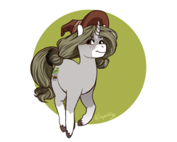 Size: 1014x810 | Tagged: safe, artist:liquorie, oc, oc only, oc:minako, pony, unicorn, hat, solo, unshorn fetlocks, witch, witch hat