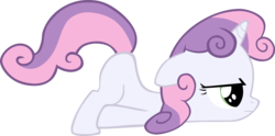 Size: 5366x2666 | Tagged: safe, artist:unfiltered-n, sweetie belle, pony, unicorn, g4, female, filly, frown, high res, scootie belle, simple background, solo, transparent background, vector