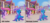 Size: 1165x528 | Tagged: safe, edit, edited screencap, screencap, cantaloupe (g4), dawn sunrays, starlight glimmer, trixie, earth pony, pony, unicorn, g4, my little pony: the movie, background pony, canterlot, cape, clothes, comparison, cropped, eyes closed, female, happy, hat, looking up, mare, raised hoof, rearing, trixie's cape, trixie's hat