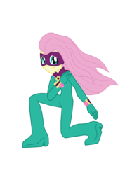 Size: 1024x1365 | Tagged: safe, artist:ferrokiva, fluttershy, saddle rager, equestria girls, g4, power ponies (episode), female, power ponies, simple background, solo, superhero, transparent background