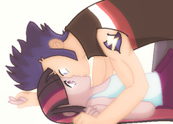 Size: 499x358 | Tagged: safe, artist:swintpony, flash sentry, twilight sparkle, equestria girls, g4, accidental kiss, female, kissing, male, ship:flashlight, shipping, straight, tattoo