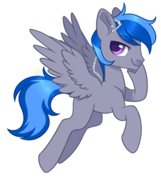 Size: 2849x3141 | Tagged: safe, artist:hawthornss, oc, oc only, oc:rabbi, pegasus, pony, bedroom eyes, ear fluff, earpiece, high res, looking at you, simple background, smiling, solo, transparent background, underhoof