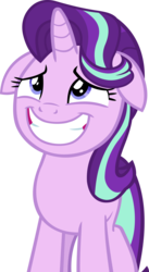 Size: 3134x5732 | Tagged: safe, artist:ironm17, starlight glimmer, pony, unicorn, a royal problem, g4, absurd resolution, female, floppy ears, grin, nervous, nervous smile, simple background, smiling, solo, transparent background, vector