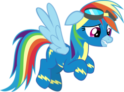 Size: 1907x1420 | Tagged: safe, artist:frownfactory, rainbow dash, pegasus, pony, g4, parental glideance, .svg available, clothes, female, goggles, simple background, solo, svg, transparent background, uniform, vector, wonderbolts uniform