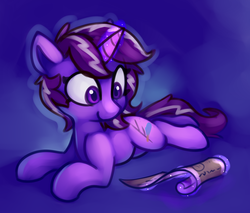 Size: 3094x2637 | Tagged: safe, artist:lilfunkman, oc, oc only, pony, unicorn, high res, magic, scroll, solo