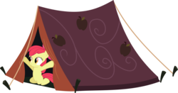 Size: 5707x3000 | Tagged: safe, artist:stjonal, apple bloom, earth pony, pony, g4, sleepless in ponyville, .svg available, absurd resolution, female, filly, simple background, smiling, solo, tent, transparent background, vector