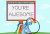 Size: 560x384 | Tagged: safe, artist:hoofclid, rainbow dash, pegasus, pony, g4, animated, awesome, cute, dashabetes, featured image, female, gif, motivational, neon, neon sign, positive message, positive ponies, public service announcement, sign, solo, switch, wings