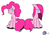 Size: 841x593 | Tagged: safe, artist:genericmlp, pinkie pie, earth pony, pony, g4, duality, hair over one eye, one eye closed, pinkamena diane pie, simple background, sitting, white background, wink