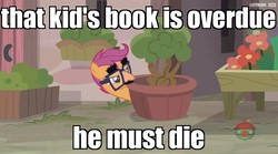 Size: 1359x756 | Tagged: safe, edit, edited screencap, screencap, scootaloo, pony, g4, hard to say anything, disguise, female, groucho mask, image macro, mask, meme, shimmering spectacles, solo