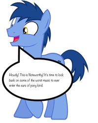 Size: 342x430 | Tagged: safe, blues, noteworthy, pony, g4, male, parody, phantomstrider, reference, simple background, solo, speech bubble, white background, youtuber
