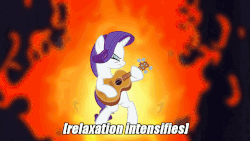 Size: 902x508 | Tagged: safe, edit, edited screencap, screencap, rarity, pony, unicorn, g4, honest apple, season 7, animated, eyes closed, female, gif, guitar, guitar solo, guitarity, image macro, lyrics in the comments, mare, meme, musical instrument, solo, x intensifies