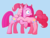 Size: 1105x835 | Tagged: safe, artist:amazingmollusk, pinkie pie, earth pony, pony, g4, crying, duality, hug, pie daily, pinkamena diane pie, self ponidox, simple background