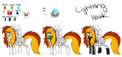Size: 5053x2392 | Tagged: safe, artist:xxablindponesavagexx, oc, oc only, oc:lightning hawk, pony, high res, reference sheet, simple background, solo, transparent background