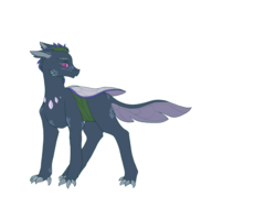 Size: 1024x776 | Tagged: safe, artist:uniquecolorchaos, oc, oc only, oc:speckle scale, hybrid, interspecies offspring, magical gay spawn, male, offspring, parent:spike, parent:thorax, parents:thoraxspike, simple background, solo, white background