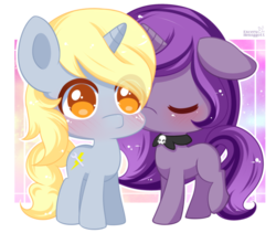 Size: 600x507 | Tagged: safe, artist:exceru-karina, oc, oc only, oc:mystic, oc:techno gadgets, pony, duo