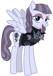 Size: 2100x3000 | Tagged: safe, artist:cheezedoodle96, inky rose, pegasus, pony, g4, honest apple, .svg available, clothes, cute, female, goth, gothic lolita, high res, inkabetes, lolita fashion, mare, simple background, smiling, solo, spread wings, svg, tall, transparent background, vector, when she smiles, wings