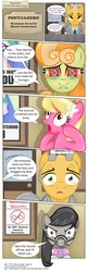 Size: 3401x10528 | Tagged: safe, artist:perfectblue97, carrot top, golden harvest, lily, lily valley, octavia melody, pinkie pie, princess celestia, oc, oc:dr. silvermane, alicorn, earth pony, pony, comic:without magic, g4, absurd resolution, comic, crying, insane asylum, muzzle, pinkamena diane pie, poster