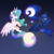 Size: 1000x1000 | Tagged: safe, artist:drawntildawn, princess celestia, princess luna, alicorn, pony, g4, duo, female, flying, full moon, gradient background, looking at each other, looking back, mare, moon, prehensile tail, royal sisters, sisters, smiling, spread wings, sun, tail hold, tangible heavenly object, wings