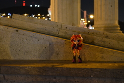 Size: 6000x4000 | Tagged: safe, artist:hero1290, sunset shimmer, equestria girls, g4, absurd resolution, doll, equestria girls minis, eqventures of the minis, female, irl, night, photo, solo, toy