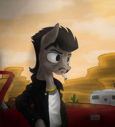Size: 2056x2275 | Tagged: safe, artist:dipfanken, pony, cigarette, death skid marks, high res, ponified, smoking, solo