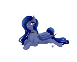 Size: 1024x819 | Tagged: safe, artist:varshacoro, oc, oc only, oc:evening mist (female), bat pony, pony, female, mare, prone, simple background, solo, transparent background