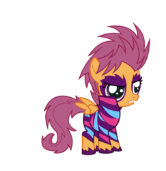 Size: 1000x1030 | Tagged: safe, artist:blueshift, scootaloo, pony, g4, the show stoppers, artifact, artifactpony, clothes, female, show stopper outfits, simple background, solo, transparent background