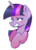 Size: 595x837 | Tagged: safe, artist:puetsua, twilight sparkle, pony, g4, blushing, bust, female, mare, portrait, simple background, solo, sweat, sweatdrop, white background