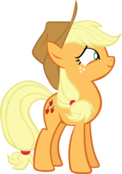 Size: 1734x2481 | Tagged: safe, artist:frownfactory, applejack, pony, g4, honest apple, .svg available, female, simple background, solo, svg, transparent background, vector