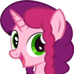 Size: 512x512 | Tagged: safe, artist:the smiling pony, oc, oc only, oc:marker pony, earth pony, pony, unicorn, g4, .svg available, bust, derpibooru badge, open mouth, portrait, simple background, smiling, solo, svg, transparent background, vector