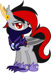 Size: 1910x2745 | Tagged: safe, artist:astralblues, oc, oc only, oc:dark lightning, bat pony, pony, female, guard, mare, night, simple background, solo, transparent background, vector
