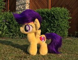 Size: 1000x775 | Tagged: safe, artist:hipsterowlet, scootaloo, pony, g4, irl, photo, plushie, solo