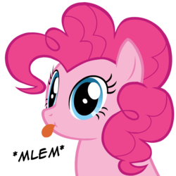 Size: 750x750 | Tagged: safe, artist:mixermike622, derpibooru exclusive, pinkie pie, earth pony, pony, g4, :p, bust, cute, diapinkes, female, mlem, ponk, simple background, solo, tongue out, transparent background