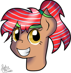 Size: 600x618 | Tagged: safe, artist:pinkiepie6680, oc, oc only, oc:chrissy, pony, bust, female, mare, portrait, simple background, solo, transparent background, two toned mane