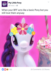 Size: 1073x1513 | Tagged: safe, rarity, pony, g4, official, brushable, cute, facebook, female, irl, photo, raribetes, toy