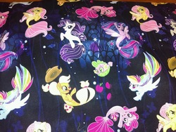 Size: 2112x1584 | Tagged: safe, applejack, fluttershy, pinkie pie, rainbow dash, rarity, spike, twilight sparkle, alicorn, pony, puffer fish, seapony (g4), g4, my little pony: the movie, applejack's hat, bubble, cowboy hat, cute, dorsal fin, fabric, fin, fish tail, flowing mane, flowing tail, hat, irl, mane six, merchandise, ocean, photo, scales, seaponified, seapony applejack, seapony fluttershy, seapony pinkie pie, seapony rainbow dash, seapony rarity, seapony twilight, seaquestria, species swap, spike the pufferfish, swimming, tail, that pony sure does love being a seapony, twilight sparkle (alicorn), underwater, water