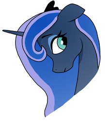 Size: 787x874 | Tagged: safe, artist:iyoungsavage, princess luna, alicorn, pony, g4, female, simple background, solo, white background