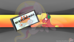 Size: 1024x576 | Tagged: safe, artist:raspberrystudios, oc, oc only, oc:burny thermal, pony, burn2themall, commission, gamer, headset, youtube banner