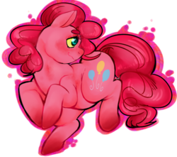 Size: 1024x906 | Tagged: safe, artist:terminated-souls, pinkie pie, pony, g4, female, jaundice, simple background, solo, transparent background, yellow sclera
