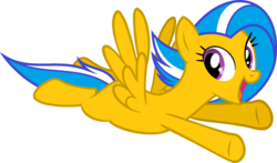 Size: 1280x751 | Tagged: safe, artist:pegasski, oc, oc only, oc:blue fire, pegasus, pony, g4, base used, female, flying, mare, open, simple background, smiling, solo, transparent background