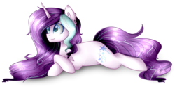 Size: 2560x1440 | Tagged: safe, artist:despotshy, oc, oc only, oc:magical brownie, pony, unicorn, female, mare, prone, simple background, solo, transparent background