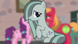Size: 1280x720 | Tagged: safe, big macintosh, marble pie, sugar belle, earth pony, pony, g4, hard to say anything, crying, female, hamilton, heartbreak, male, mare, satisfied, ship:sugarmac, shipping, solo focus, stallion, straight